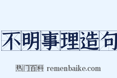 不明事理造句是什么意思的图片
